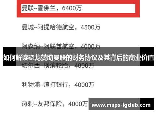 如何解读骁龙赞助曼联的财务协议及其背后的商业价值